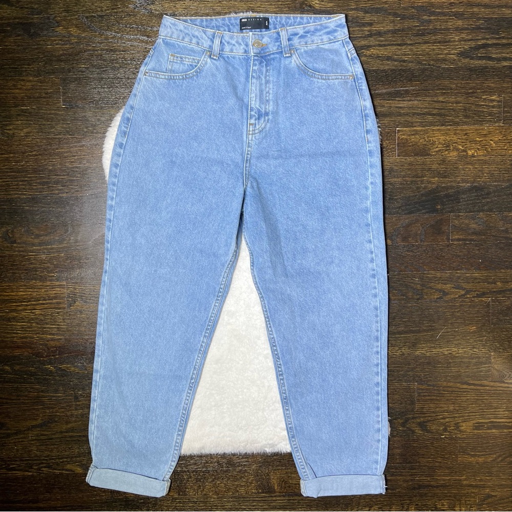 ASOS High Rise Blue Jeans - Picture 2 of 11
